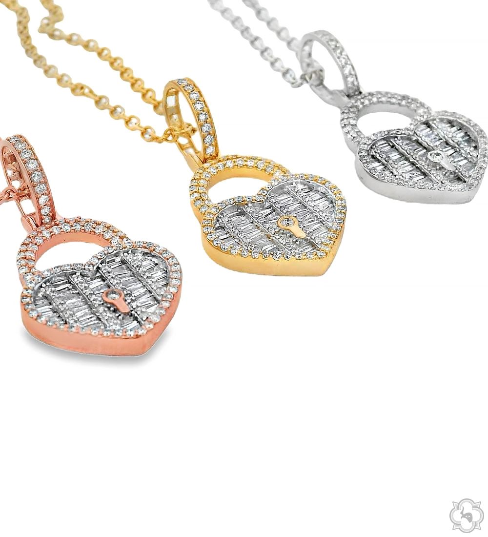 The Heart Lock Diamond Necklace 70291 | TraxNYC