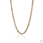 14K yellow gold 2.5mm solid Franco chain necklace with a smooth, tightly linked design.