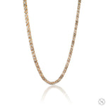 14K yellow gold solid Franco chain necklace, 2.5mm thickness, polished finish.