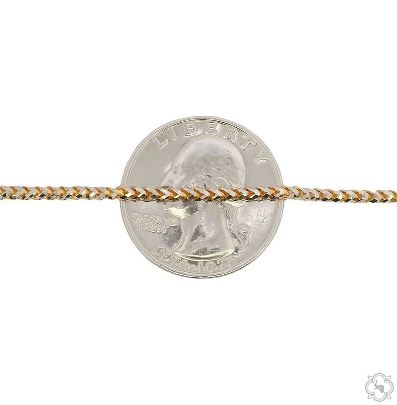 14K Gold franco chain, 2 mm, photo 5 of 6