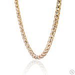 14K Two Tone Gold Diamond Cut Franco Chain 70318 - Image 3