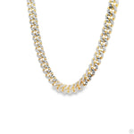 14k Gold Two Tone Diamond Cut Miami Cuban Link Chain 70322 - Image 1