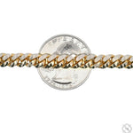 14k Gold Two Tone Diamond Cut Miami Cuban Link Chain 70323 - Image 5