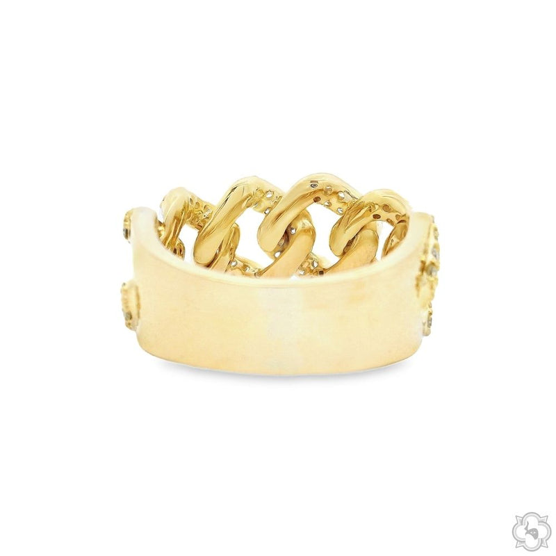14K Gold Natural Cuban Link Ring, photo 3 of 4