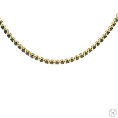 14K Gold Black Diamond Chain 70346