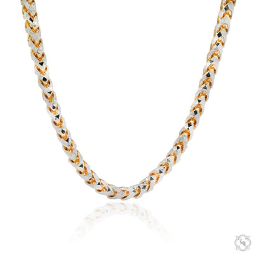 14K Two Tone Gold Diamond Cut Franco Chain 70366 - Image 1
