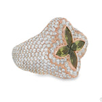 Iceberg Green Quartz Crystals Diamond Ring 70367 - Image 3