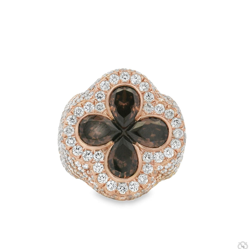 Iceberg Midnight Ember Quartz Crystals Diamond Ring 70373 - Image 1