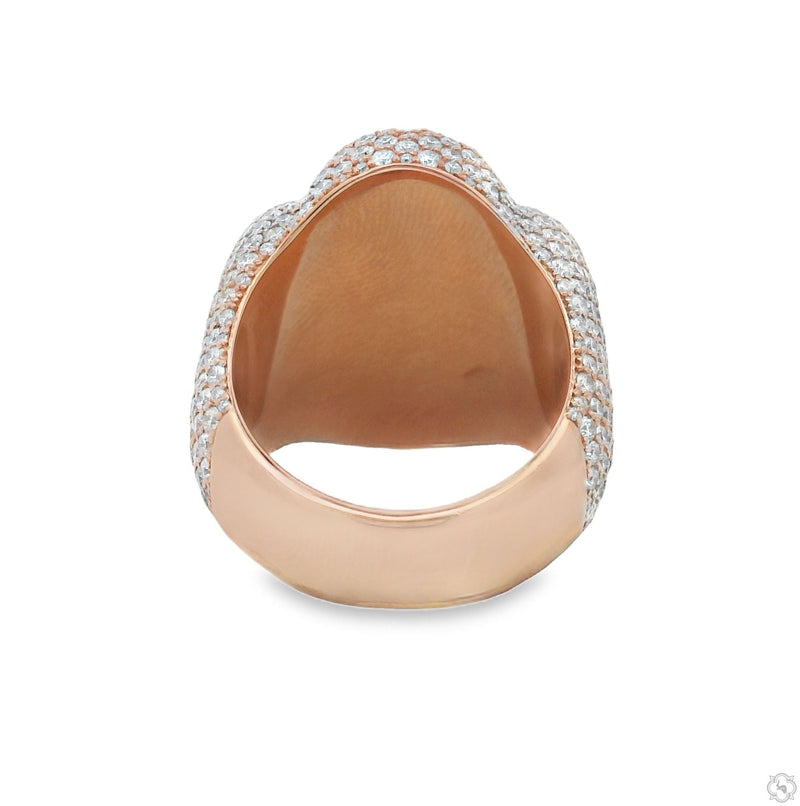 10K Gold Iceberg Midnight Ember Quartz Crystals Diamond Ring, photo 6 of 6