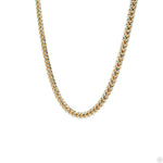 14k Gold Two Tone Diamond Cut Miami Cuban Link Chain 70383 - Image 2