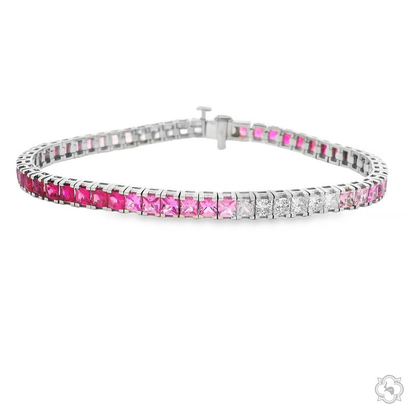 Pink Princess Ombre Tennis Bracelet 70387 - Image 1