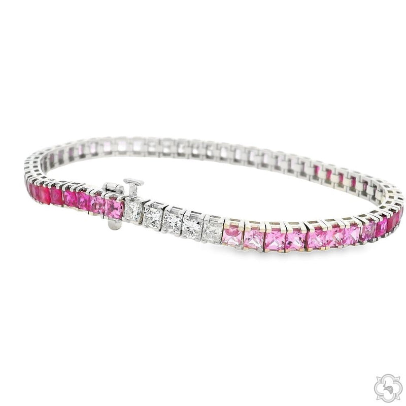 Pink Princess Ombre Tennis Bracelet 70387 - Image 3