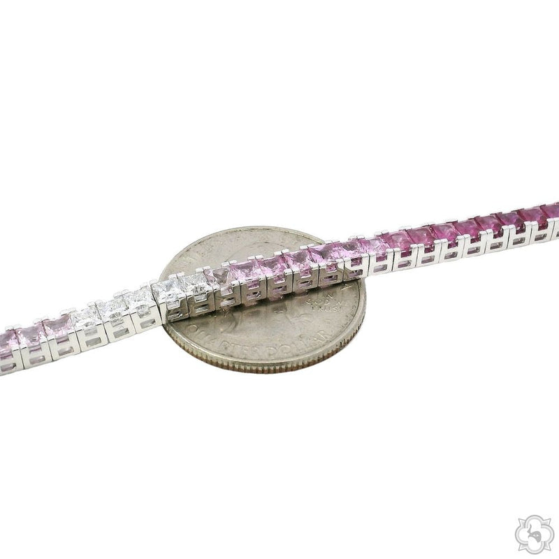 Pink Princess Ombre Tennis Bracelet 70387 - Image 8