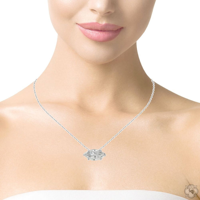 Marquise Cut Diamond Necklace 70393 - Image 6