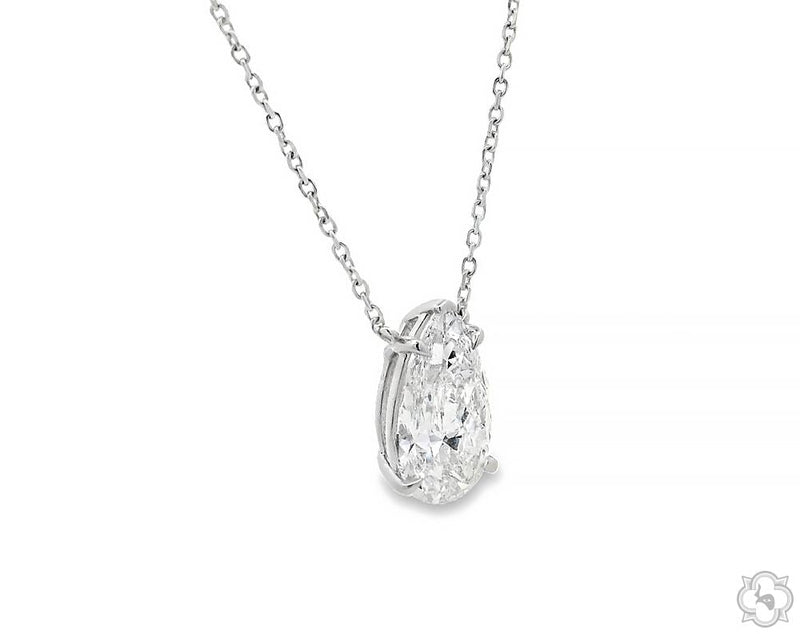 5 CT Pear Shape Diamond Necklace 70394 - Image 2