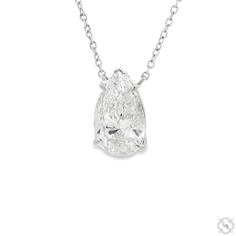 5 CT Pear Shape Diamond Necklace 70394 - Image 4