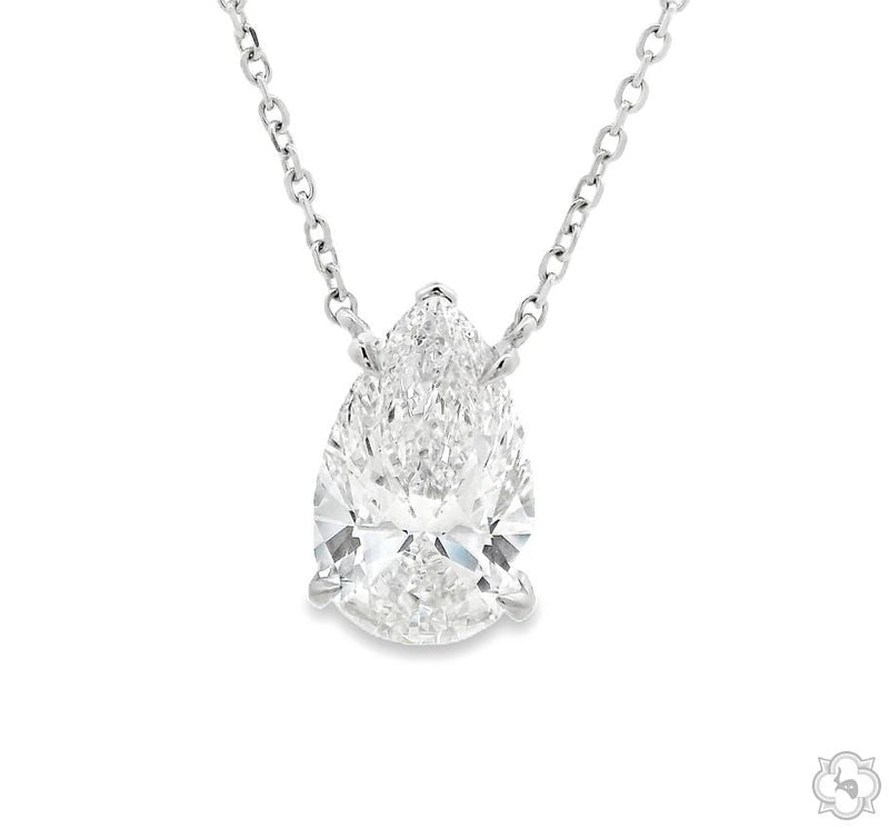 5 CT Pear Shape Diamond Necklace 70394 - Image 6