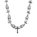 Life and Death Skull Cross Silver Chain 70399