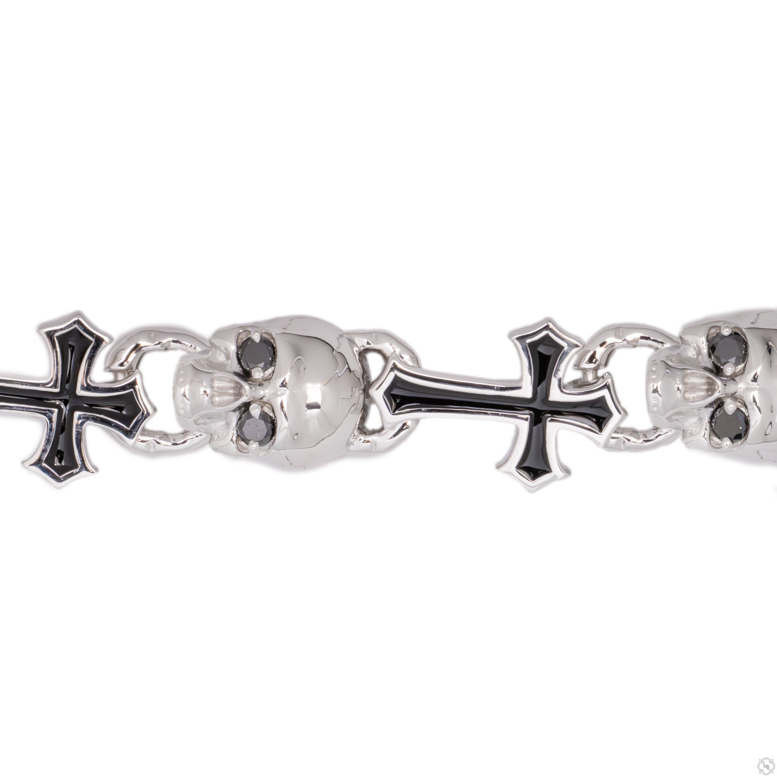 Life and Death Skull Cross Silver Chain 70399 | TraxNYC