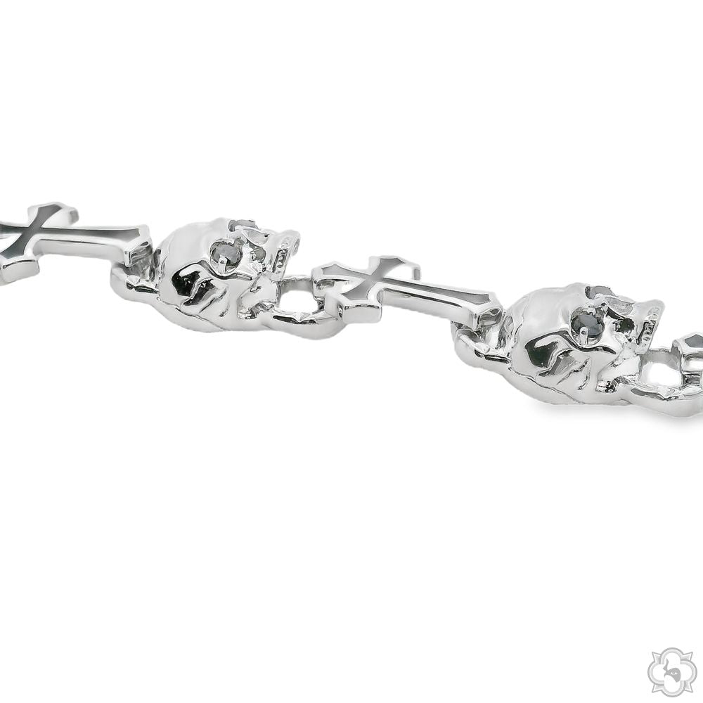 Life and Death Skull Cross Silver Chain 70399 | TraxNYC