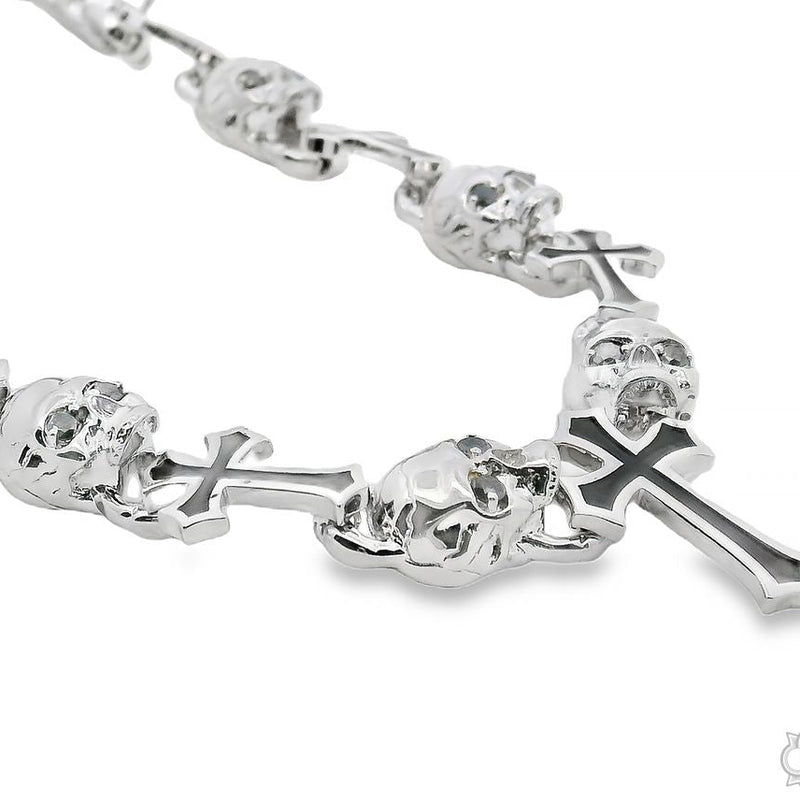 Black Diamond Life and Death Skull Cross Chain 70399 - Image 7