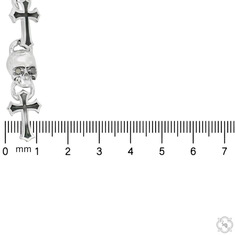 Black Diamond Life and Death Skull Cross Chain 70399 - Image 9