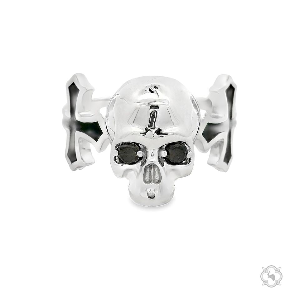 Life and Death Skull Cross Silver Ring 70400 – TraxNYC