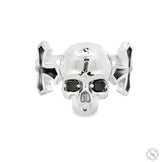 Life and Death Skull Cross Silver Ring 70400
