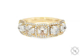 14K Gold Inverted Brilliance Asscher Cut 5 Stone Lab-Grown Diamond Ring 70405