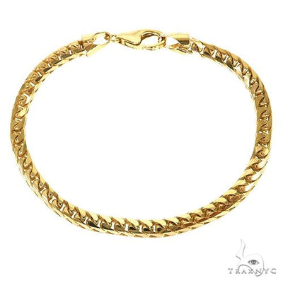 14k Yellow Gold Solid Franco Link Bracelet 5.9 mm 8.5 Inches 70412 - Image 1