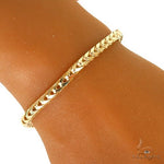 14k Yellow Gold Solid Franco Link Bracelet 5.9 mm 8.5 Inches 70412 - Image 4