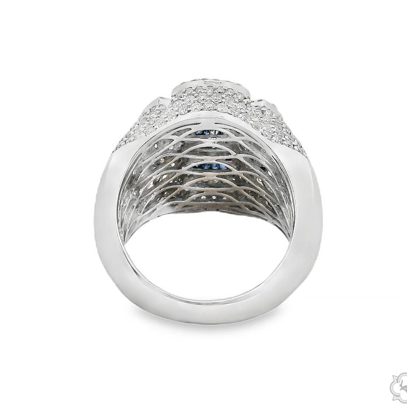 Sapphire Cross Diamond Ring 70421 - Image 5