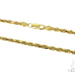 14K Yellow Gold Diamond Cut Solid Rope Link Chain 20 Inches 3.5mm 70431 - Image 2