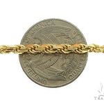 14K Yellow Gold Diamond Cut Solid Rope Link Chain 18 Inches 3.5mm 70432 - Image 5