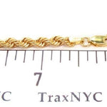 14K Yellow Gold Diamond Cut Solid Rope Bracelet 70434 - Image 4
