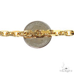 14k Yellow Gold Solid Anchor Link Diamond Cut Chain 5mm 22 inches 70438 - Image 4