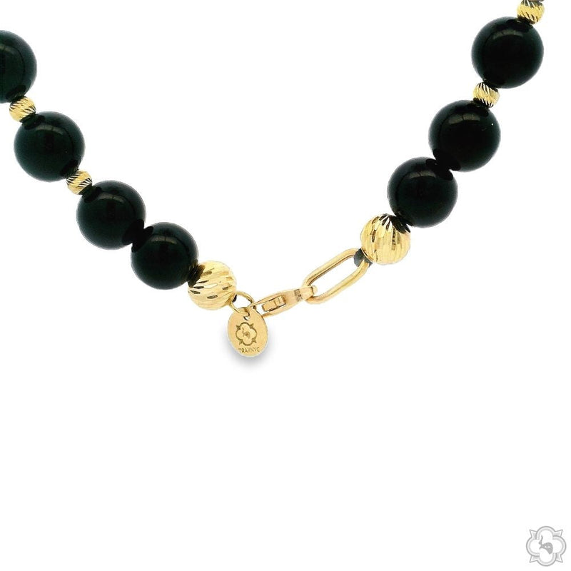 14K Gold Bead Accent Necklace, photo 2 of 3