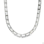 Emerald Cut Platinum Tennis Chain 70453 - Image 2