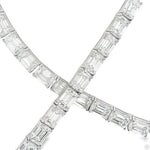 Emerald Cut Platinum Tennis Chain 70453 - Image 3