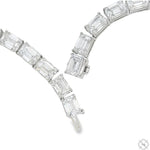 Emerald Cut Platinum Tennis Chain 70453 - Image 5