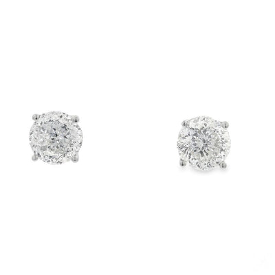 14K Gold 2 Ctw Portuguese-Cut Lab-Grown Diamond Studs