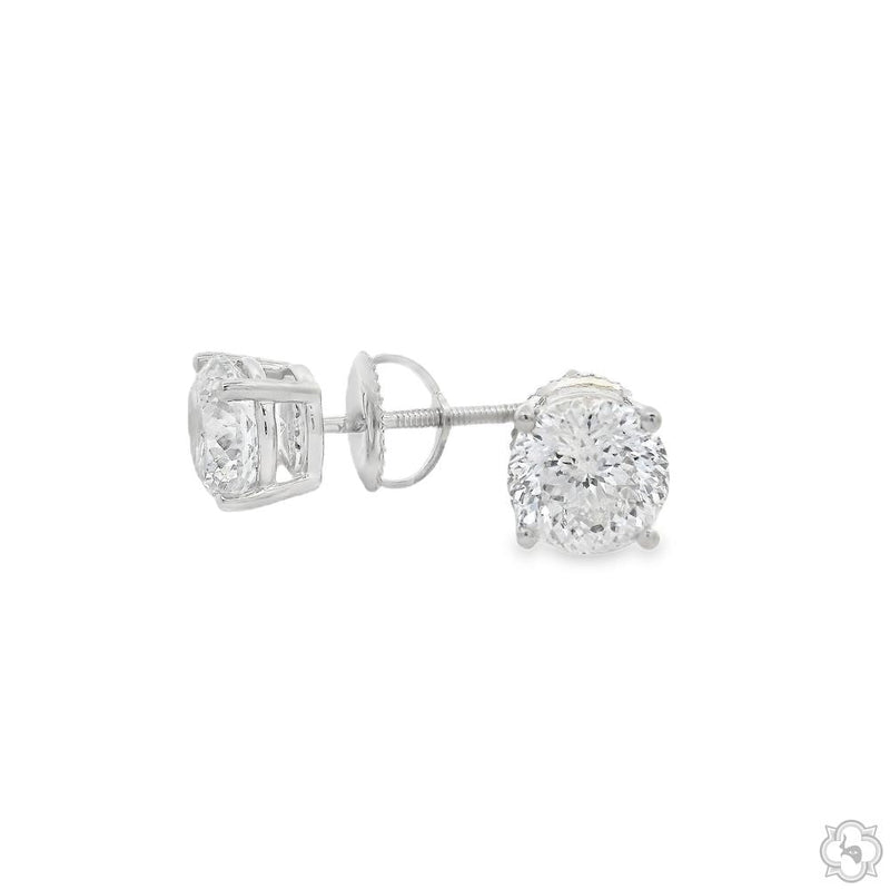 14K Gold 2 Ctw Portuguese-Cut Lab-Grown Diamond Studs, photo 2 of 3