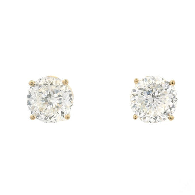 14K Gold 3 Ctw Portuguese Cut Lab-Grown Diamond Studs