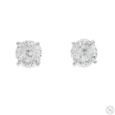 4 CT Portuguese Diamond Earrings 70456 - Image 1