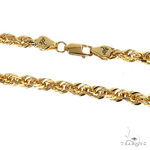 14k Yellow Gold Solid Rope chain 4.7mm 22 inches 70461 - Image 4