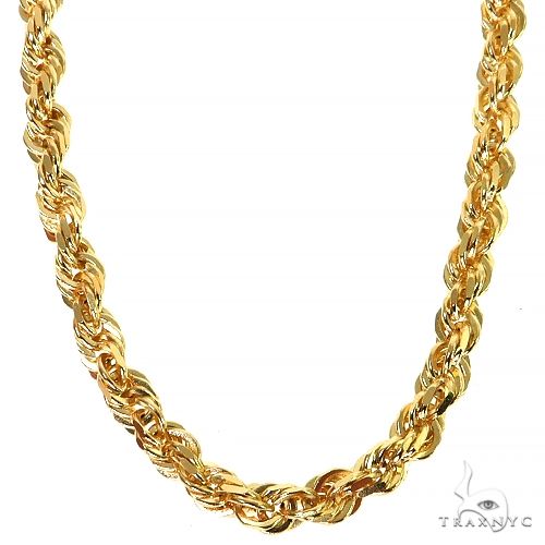 14k Yellow Gold Solid Rope chain 4.5mm 26 inches 70464 - Image 1
