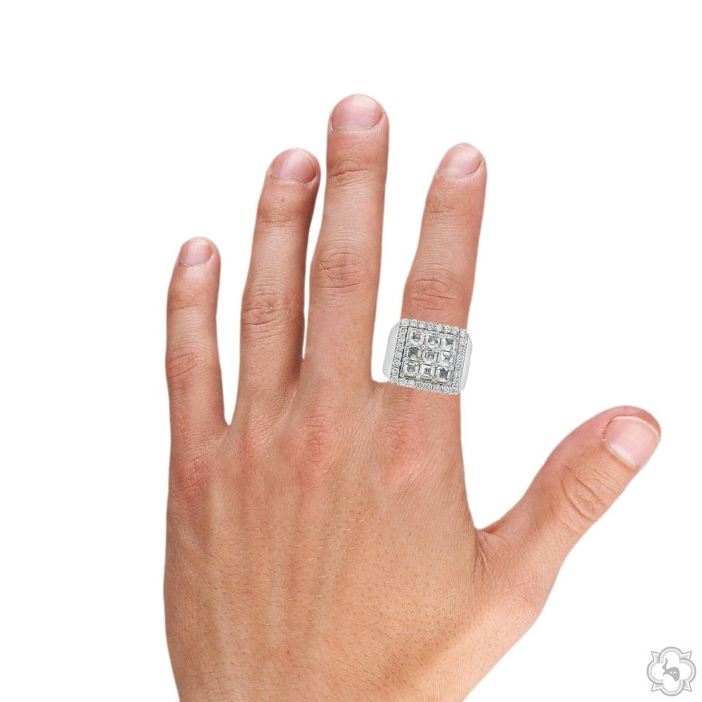 UpSide Down Asscher Diamond Ring 70469 | TraxNYC