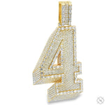 Custom Made Number 4 Diamond Pendant 70472 - Image 2
