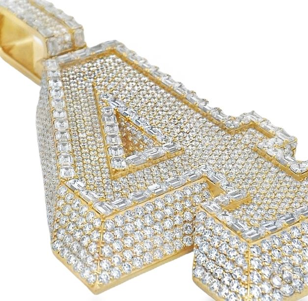 Custom Made Number 4 Diamond Pendant 70472 - Image 3