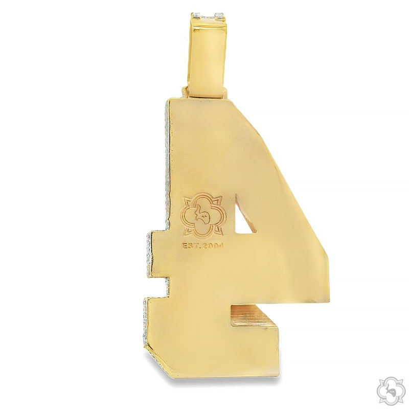 Custom Made Number 4 Diamond Pendant 70472 - Image 4